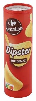 Aperitivo de patata sabor original Dipster Carrefour 175 g.