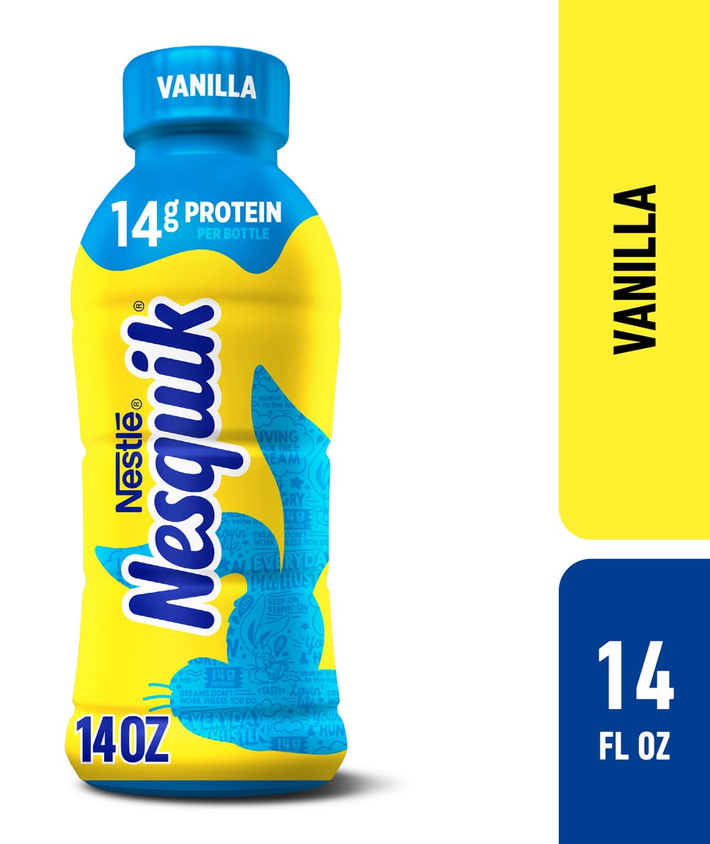 Nesquik Lowfat Milk, Vanilla (14 fl oz)