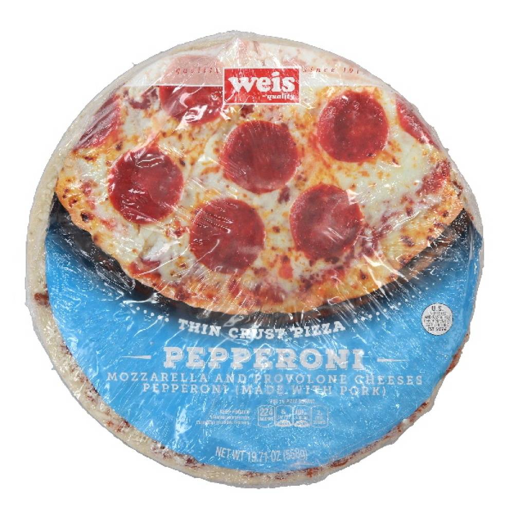 Weis Quality Thin Pizza, Pepperoni (19.7 oz)