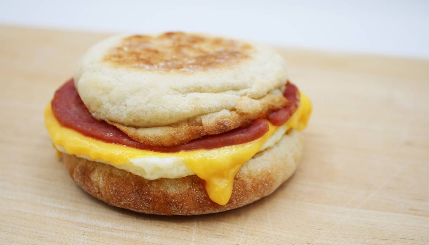 Pork Roll, Egg & Cheese on an English Muffin