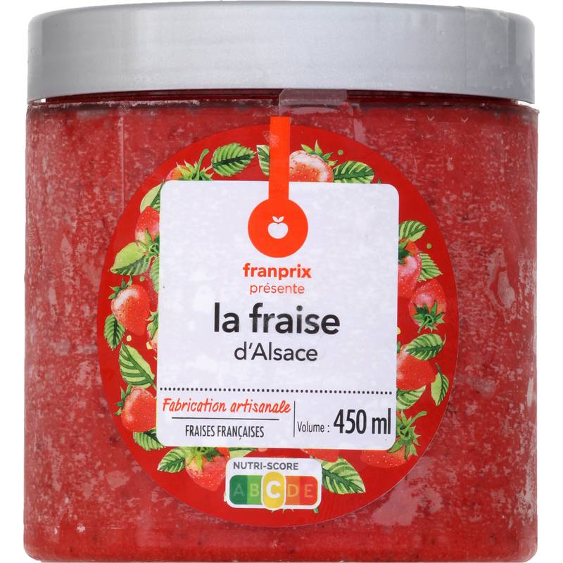 Franprix - Glacé sorbet (la fraise d'alsace)