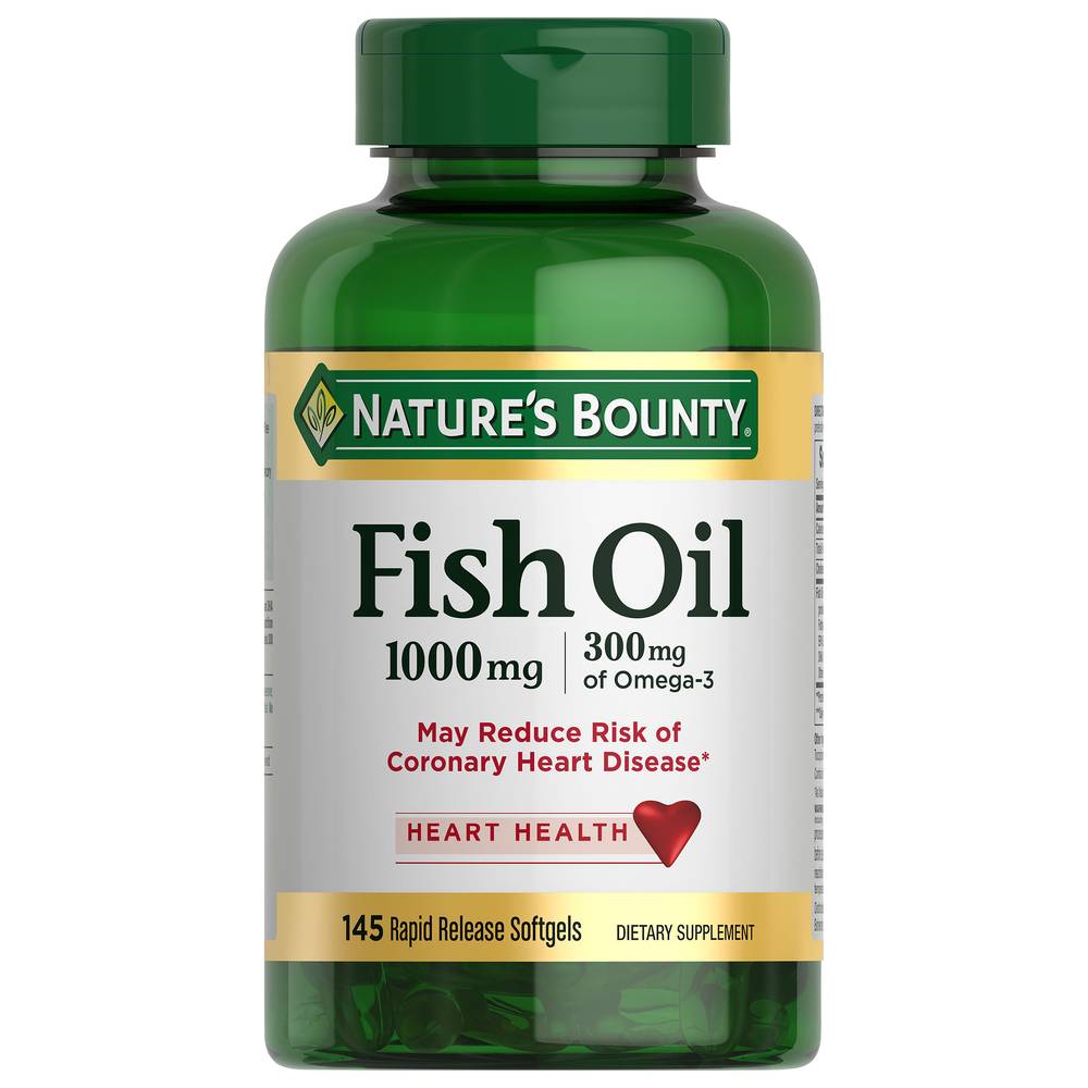 Nature's Bounty Fish Oil 1000 mg Omega 3 Supplement (145 ct)