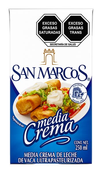 San Marcos · Media crema de leche ultrapasteurizada (250 ml)
