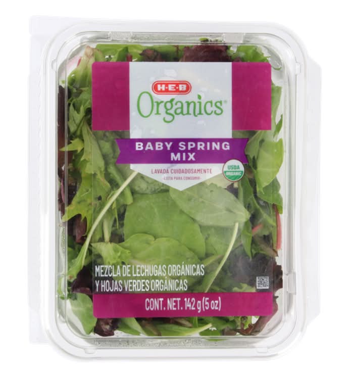 H-E-B Organics · Mezcla de lechugas y hojas verdes orgánicas (142 g)