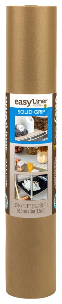 Duck Solid Grip EasyLiner 20-in x 10-ft Taupe Shelf liner