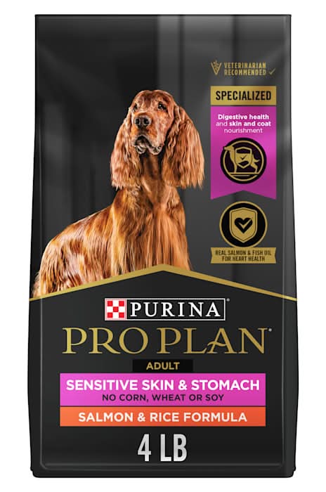 Purina Pro Plan Sensitive Skin and Stomach Salmon and Rice Formula Dog Food, 4 lbs.