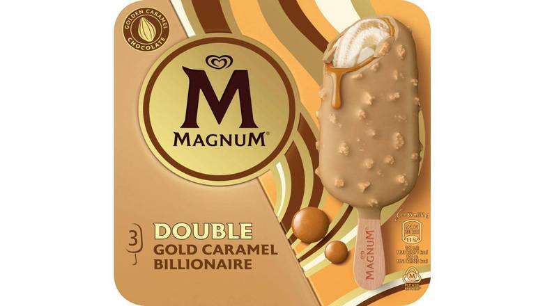 Magnum double gold caramel billionaire 3-pack