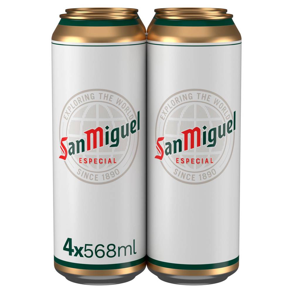 San Miguel Premium Lager Beer Cans 4x568ml