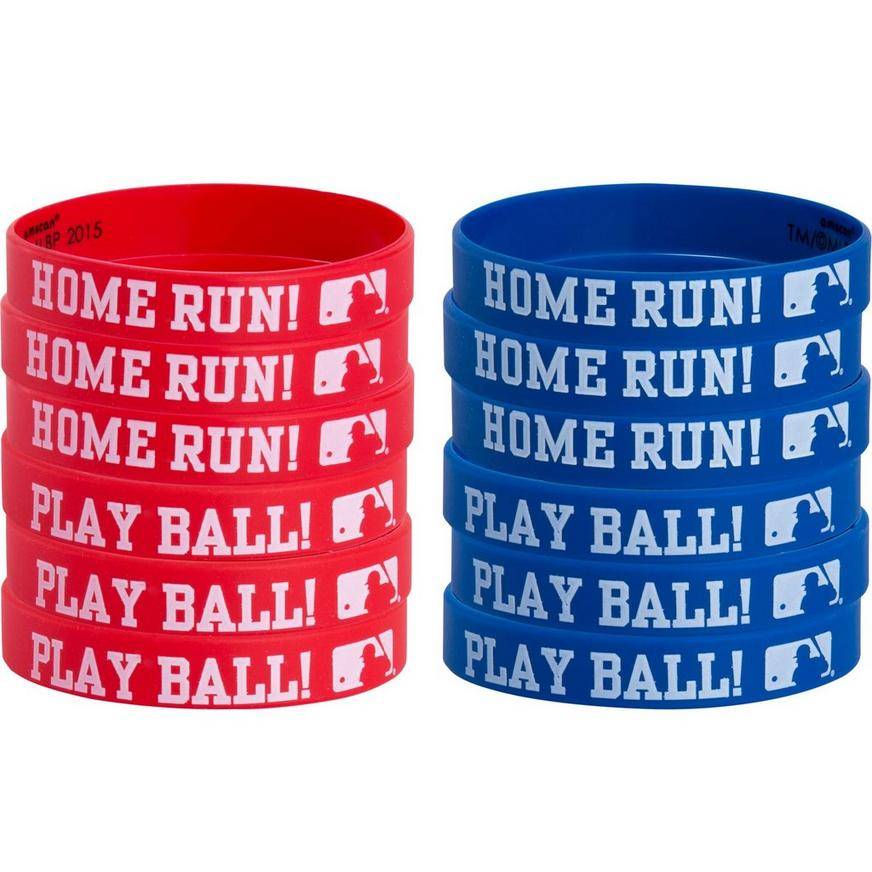 Party City Mlb Baseball Wristbands (12 ct) (multicolor)