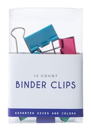 12-Count Binder Clips Assorted Colors3