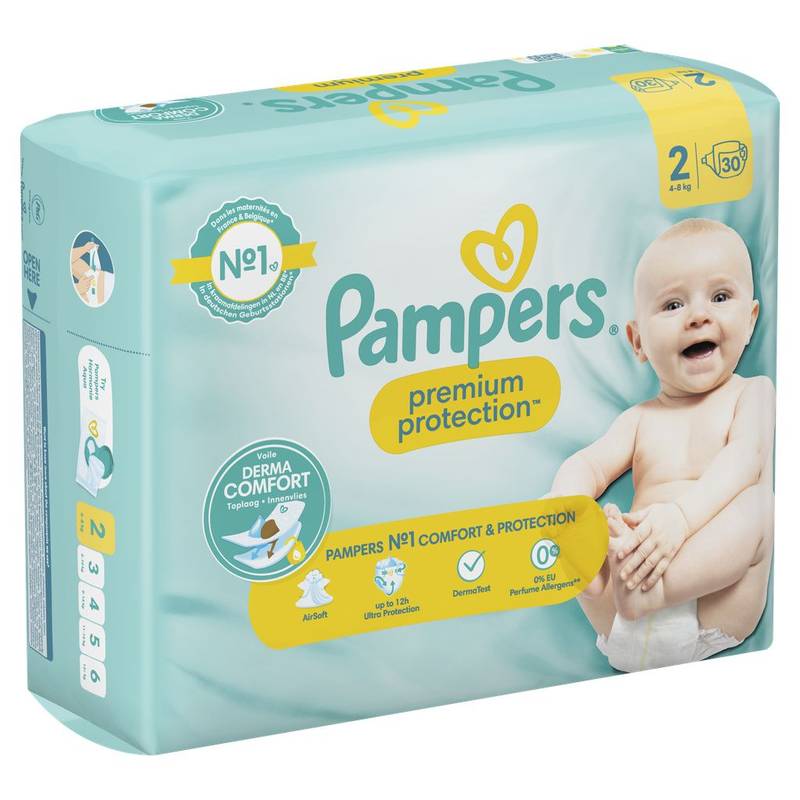 Pampers - Couches bébé premium protection 4 à 8kg