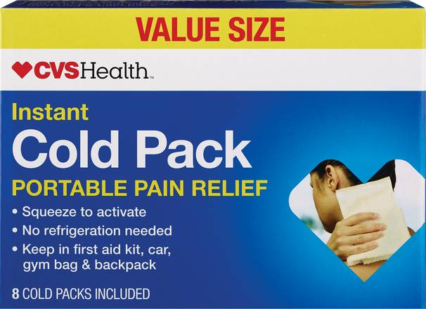 CVS Health, Instant Cold Pack Portable Pain Relief, 8 CT