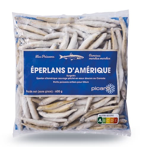 Eperlans d'Amérique poissons entiers pour friture
