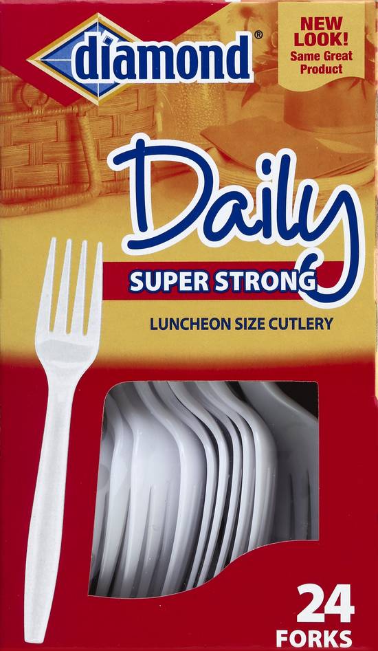 Diamond Daily Super Strong Luncheon Size Forks (24 ct)