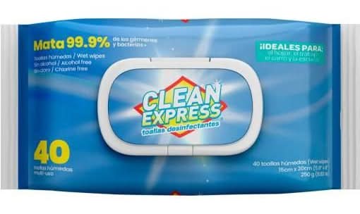 Toallas Desinfectantes Clean Express 40 Un