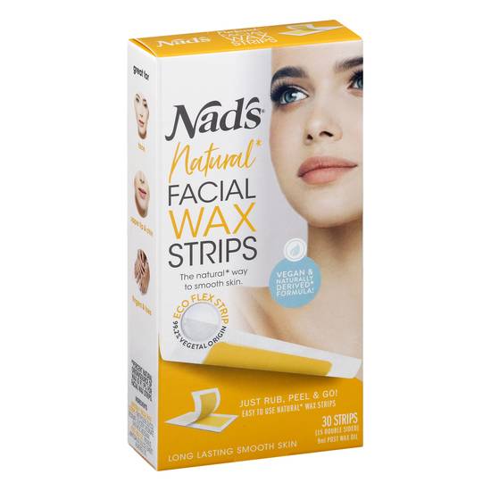 Nad's Natural Facial Wax Strips (30 ct)
