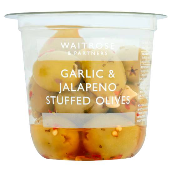 Waitrose Garlic & Jalapeno Stuffed Olives
