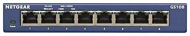 Netgear ProSAFE 8-Port Gigabit Ethernet Unmanaged Switch, 10/100 Mbps, Blue (GS108-400NAS)