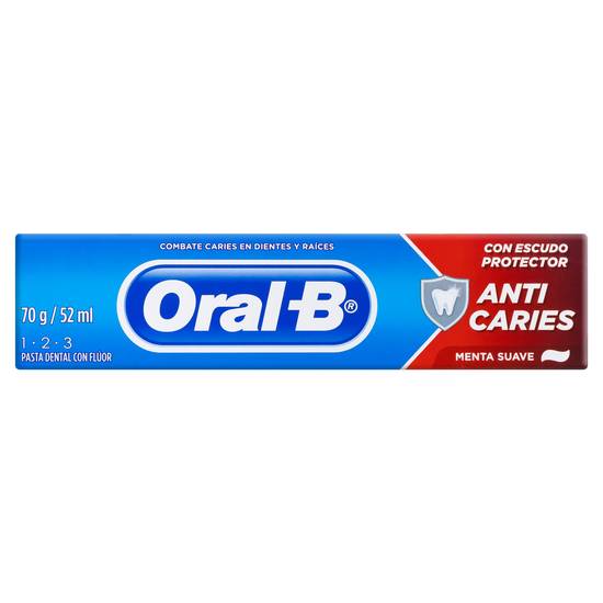Oral-b creme dental com flúor anti caries menta suave (70 g)
