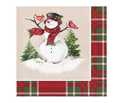 Joyful Snowman Paper Lunch Napkins, 30-Count