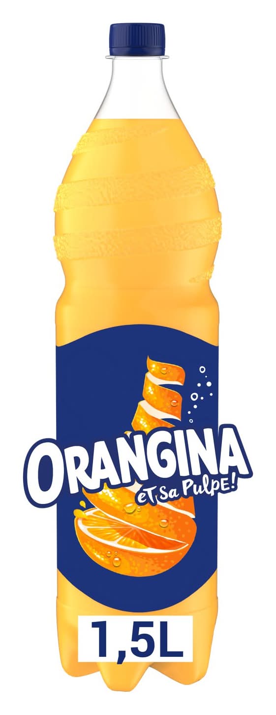 Orangina - Boisson gazeuse avec sa pulpe, orange (1,5L)