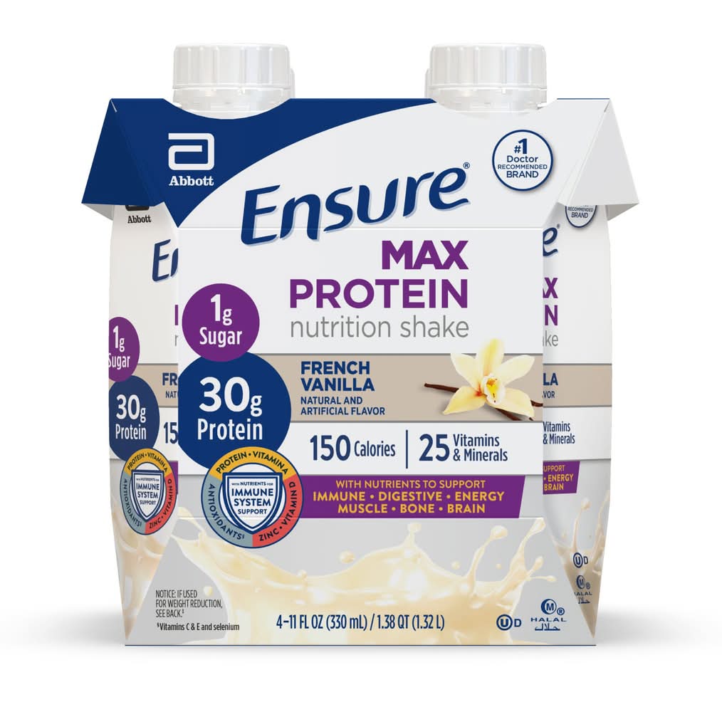 Ensure Max Protein French Vanilla Nutrition Shake (4 x 11 fl oz)