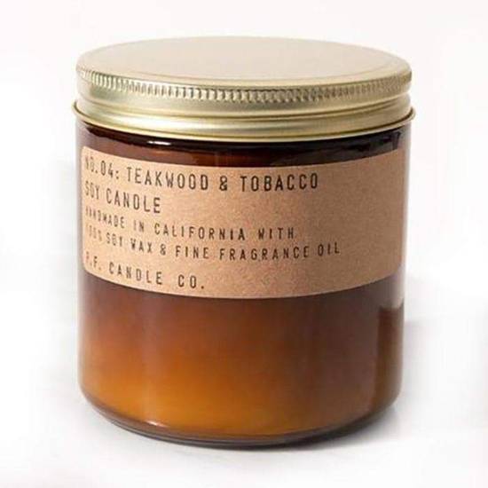 P.F. Candle Co Teakwood & Tobacco Soy Candle (1 oz)