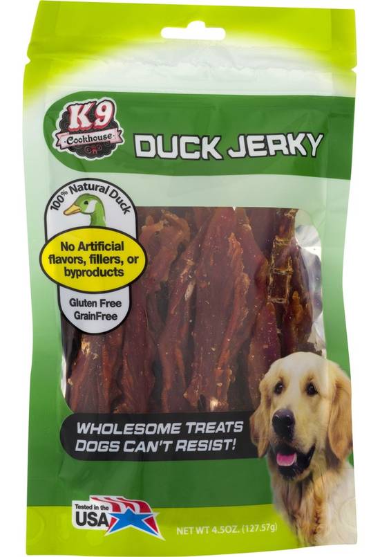 K9 Cookhouse Duck Jerky Dog Treats (4.5 oz)