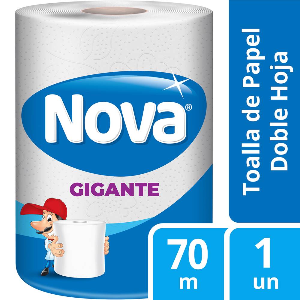 Nova · Toalla de papel doble hoja - 70m