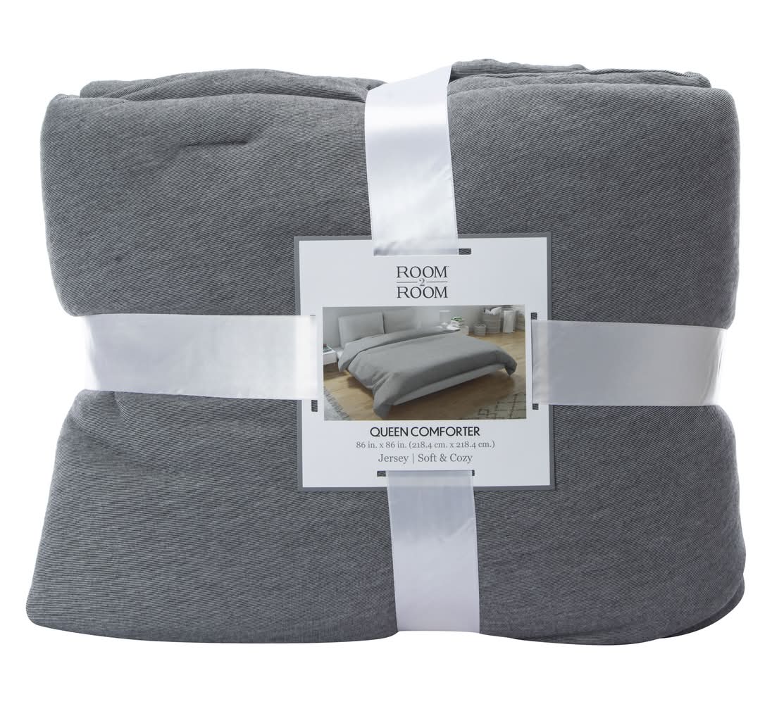 Queen Size Jersey Comforter Grey