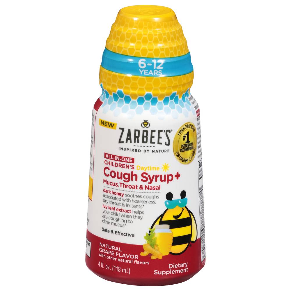 Zarbee’s Grape Children's Daytime Cough Syrup + Mucus Throat & Nasal