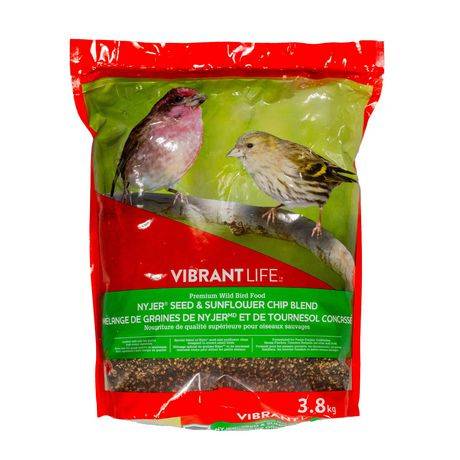Vibrant Life Nyjer Seed & Sunflower Chip Blend Wild Bird Food 3.8 KG