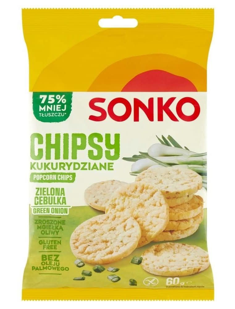 Sonko Chipsy kukurydziane zielona cebulka 60 g