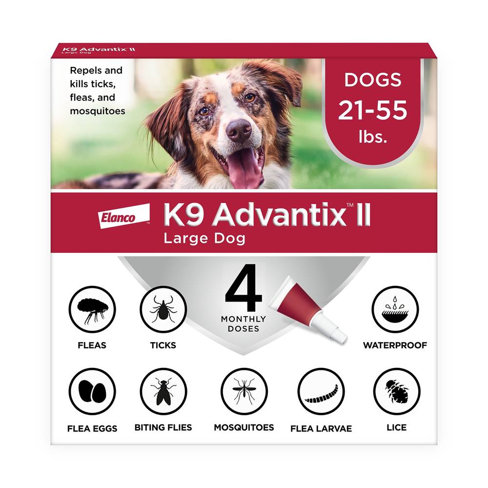 K9 Advantix Ii Flea and Tick Treatment For Large Dogs (4 ct)
