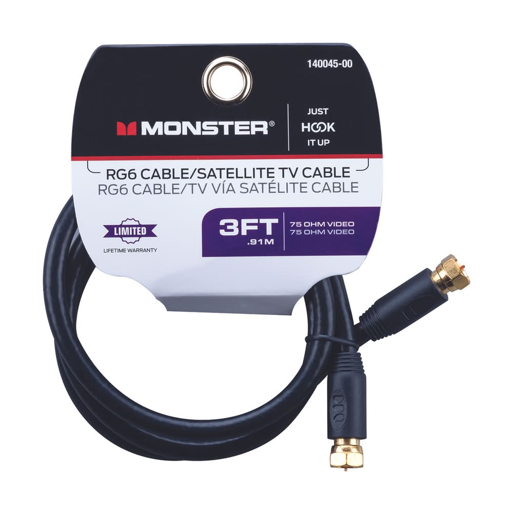 Monster Energy Just Hook It Up 3 Ft. Video Coaxial Cable