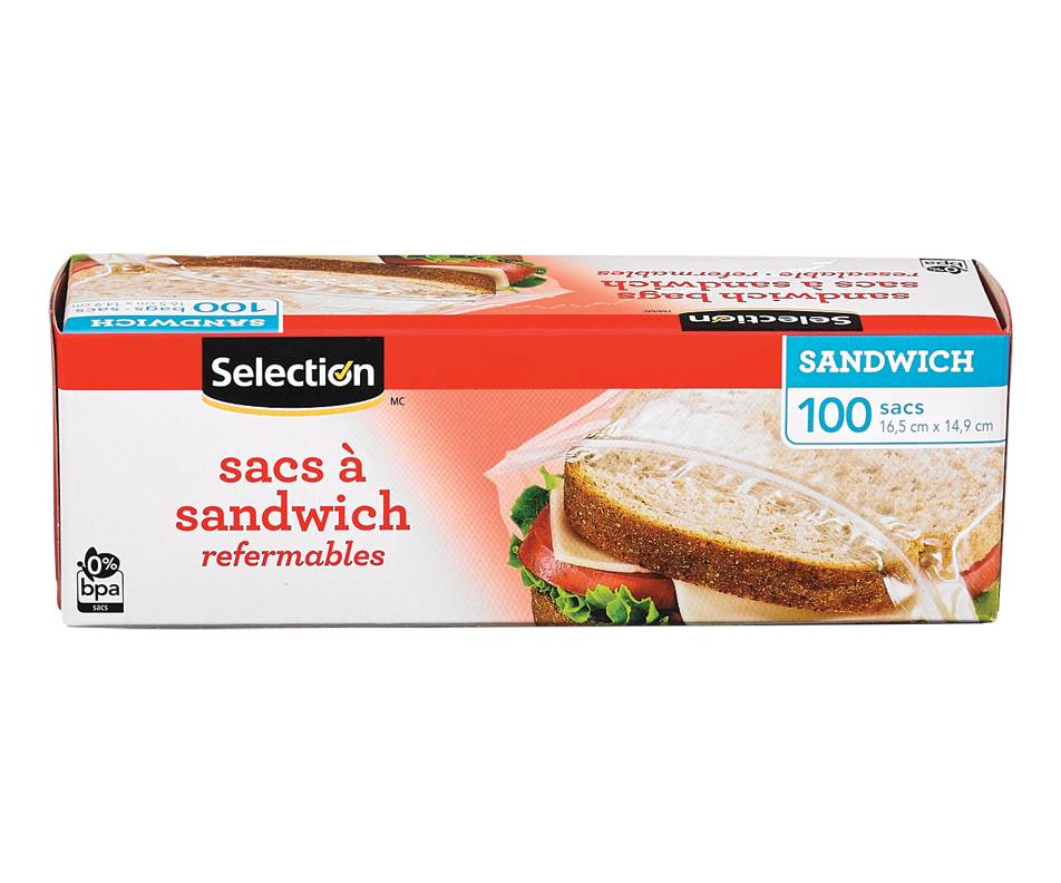 Selection Sac Sandwich Referma 100Un - Resealab.Sandwich Bag 1Un