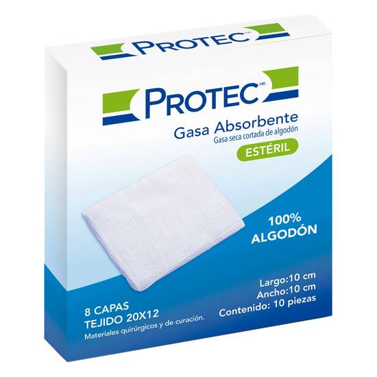 Protec gasa absorbente estéril (caja 10 piezas)