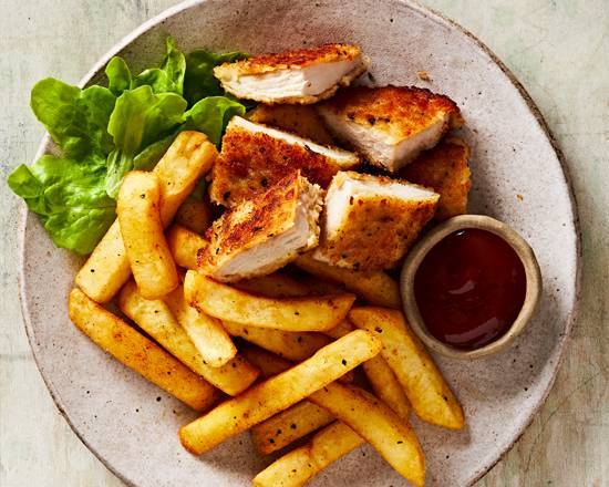 Chicken Schnitzel, Chips & Drink
