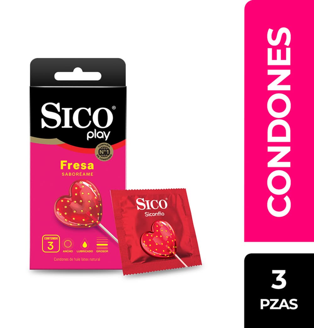 Sico Condones play fresa-Entrega a Domicilio En Menos de una Hora desde  Fresko  | Uber Eats