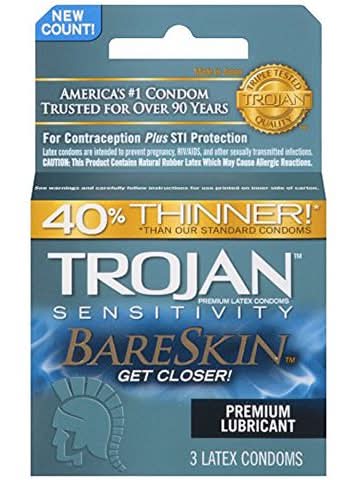 Trojan Bareskin Condoms 3 Pack