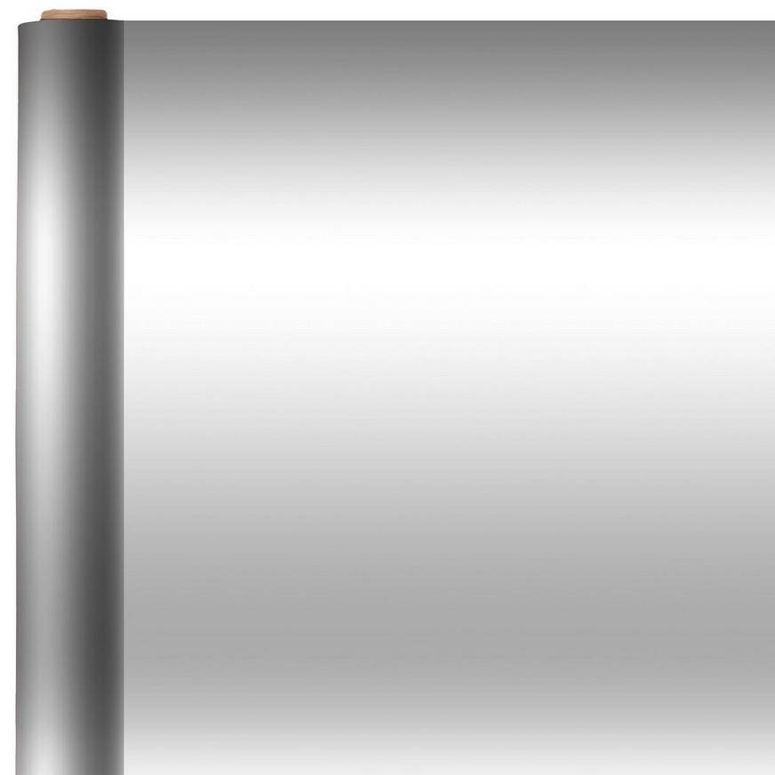 Party City Jumbo Solid Gift Wrap (12ft/silver)