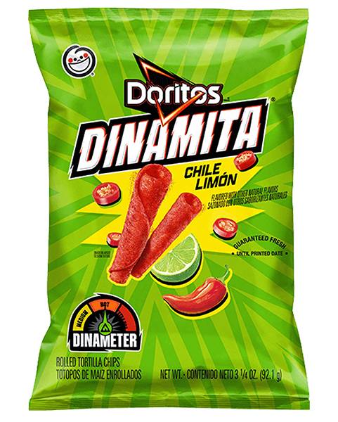 Doritos Dinamita Chile Limon Flavored Rolled Tortilla Chips 3.25oz