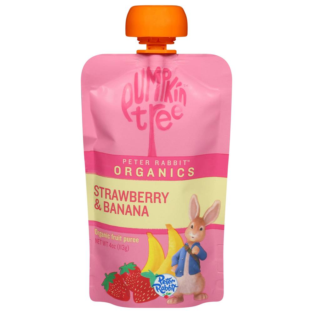 Pumpkin Tree Peter Rabbit Strawberry & Banana Organic Fruit Puree (4 oz)