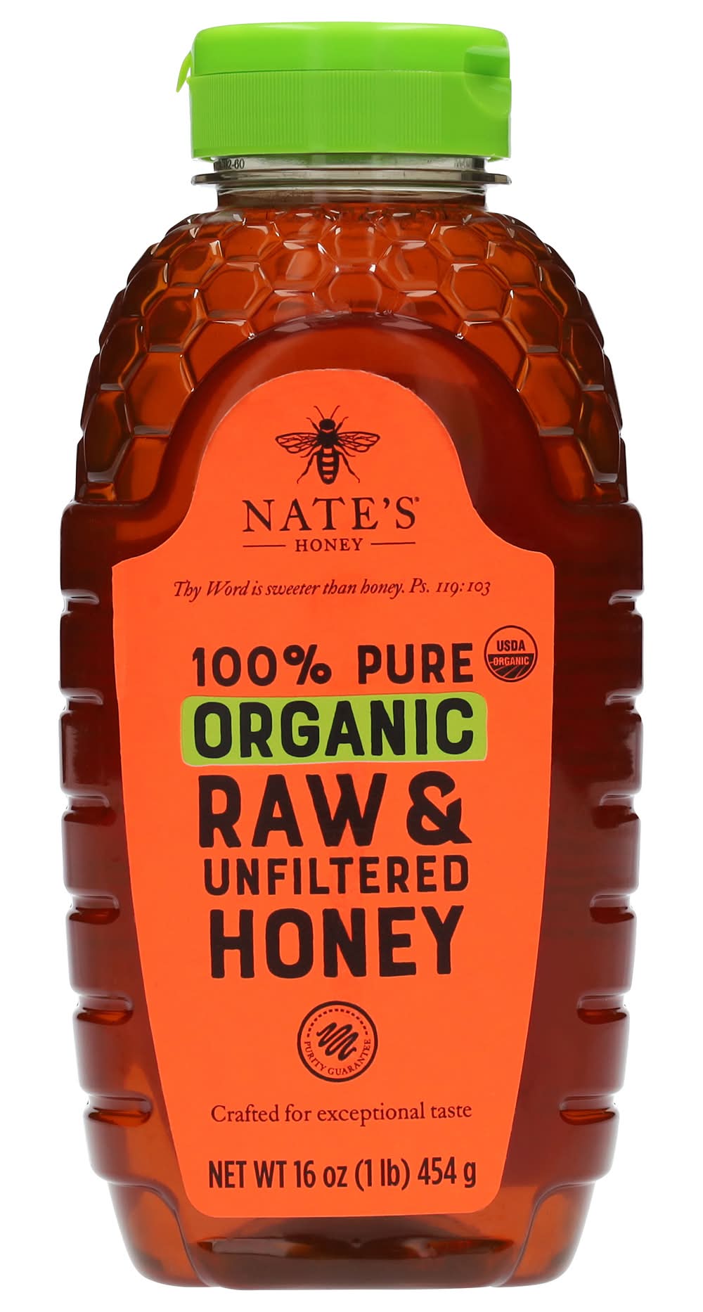 Nature Nate's Honey Co. 100% Pure Organic Raw & Unfiltered Honey (16 oz)