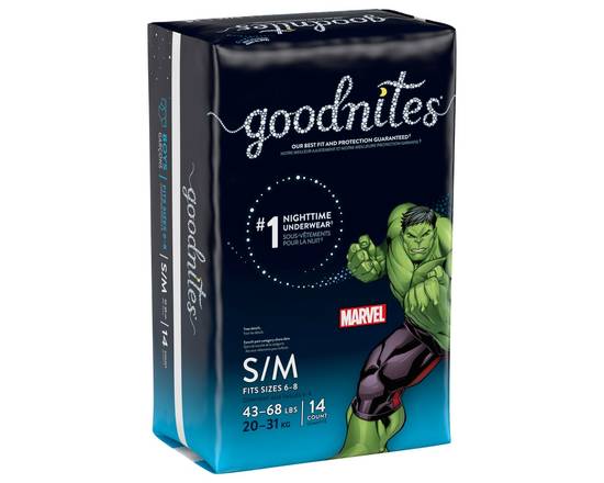 Goodnites · Nighttime Underwear, Jumbo Pack Size S/M (14 ct)