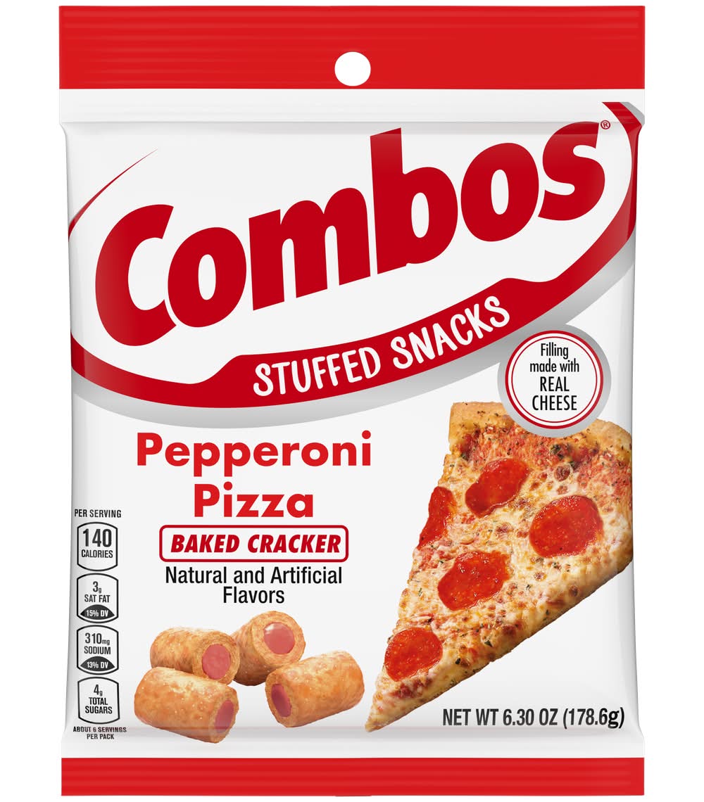 Combos Baked Cracker Stuffed Snacks, Pepperoni Pizza (6.3 oz)