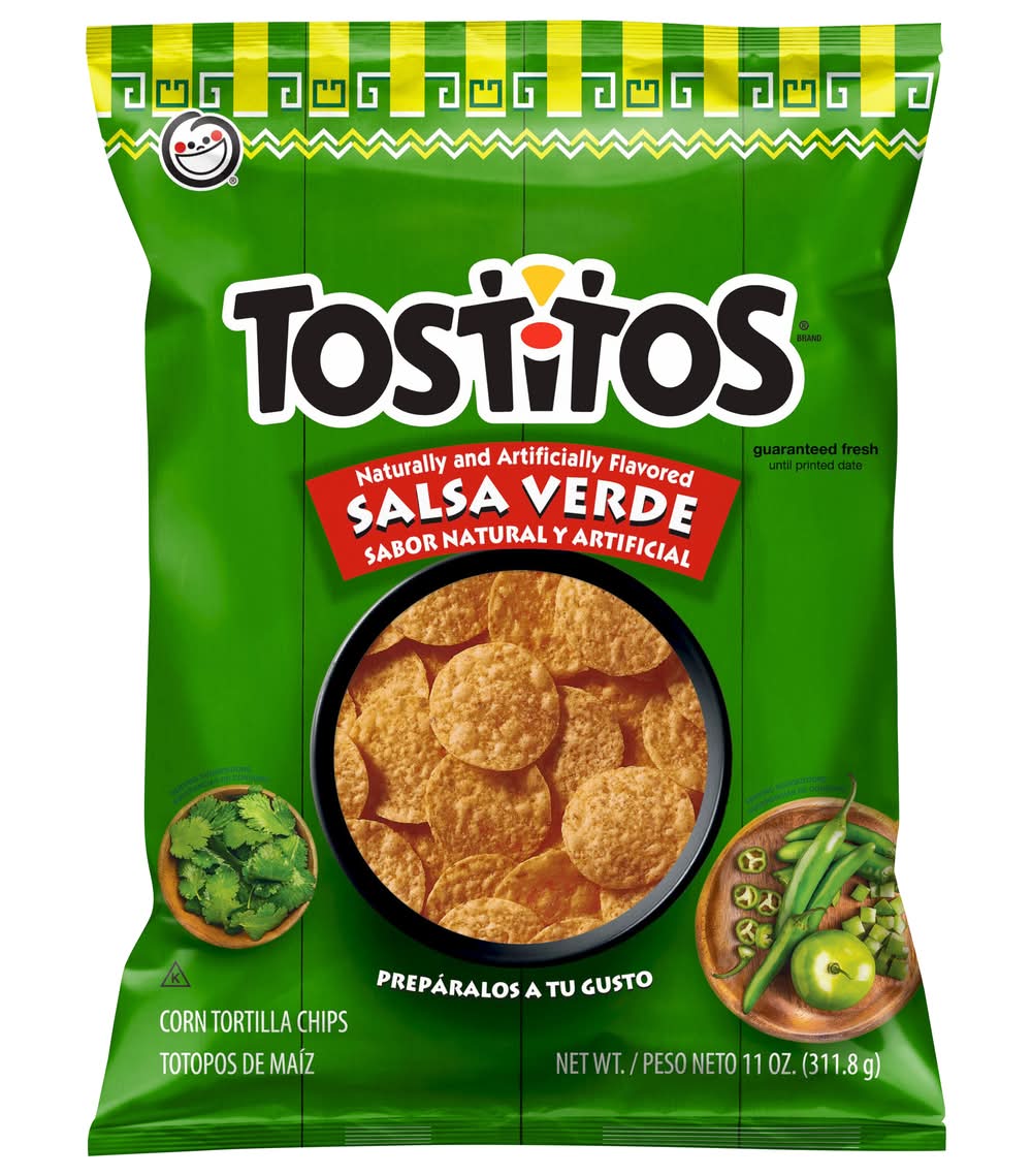 Tostitos Corn Tortilla Chips, Salsa Verde (11 oz)