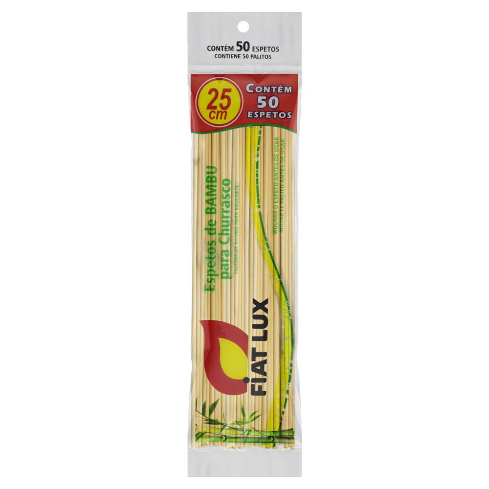 Fiat Lux · Espeto de bambu - 25 cm (50 un)