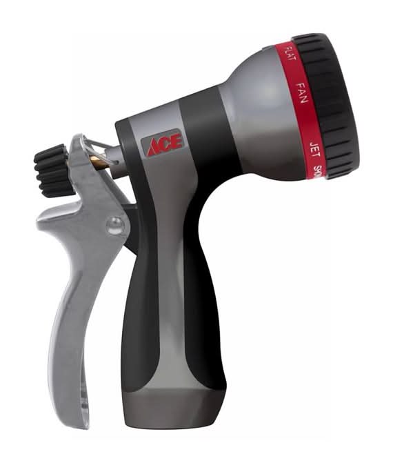 Ace 9 Pattern Adjustable Multi-Pattern Metal Heavy-Duty Hose Nozzle