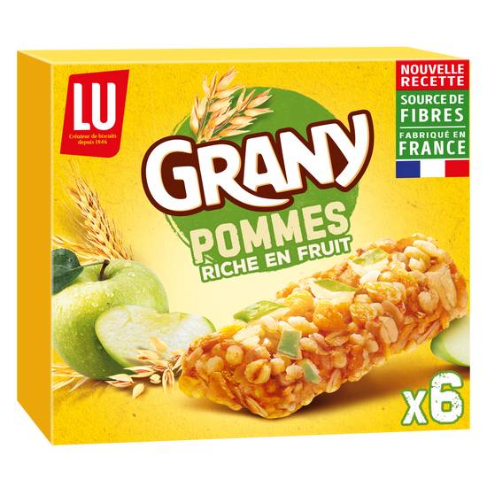 Lu - Grany barres céréales aux pommes (6 pièces)